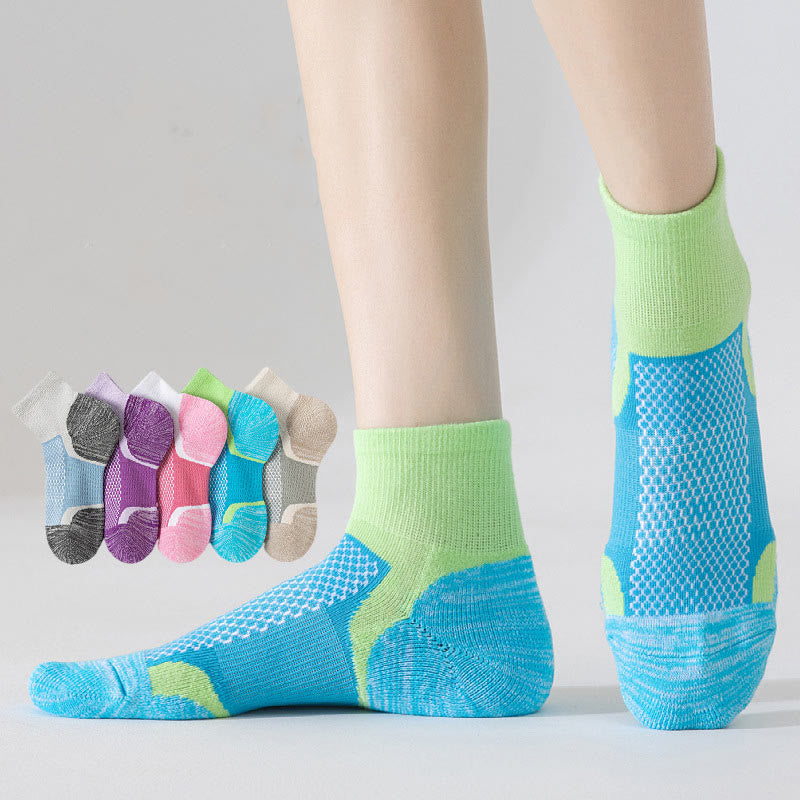 Bright Color Matching Ankle Compression Socks(5 Pairs) - image 0