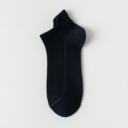 Classic Colors Mesh Ankle Socks(7 Pairs) - Black - EU36-40(US3-7) - image 9