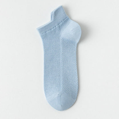 Classic Colors Mesh Ankle Socks(7 Pairs) - Blue - EU36-40(US3-7) - image 8