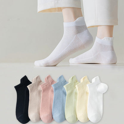 Classic Colors Mesh Ankle Socks(7 Pairs) - image 1