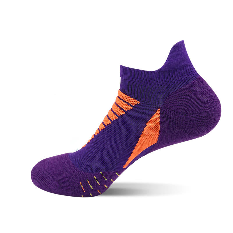 Plus Size Seamless Toe Ankle Compression Socks(5 Pairs) - Purple - EU36-40(US3-7) - image 3