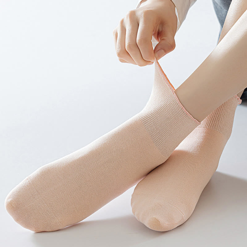 Laciness Solid Color Ankle Socks(10 Pairs) - image 3