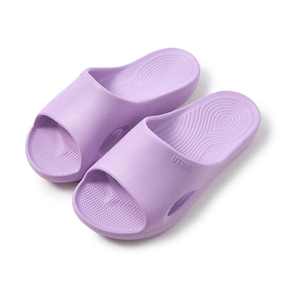 Solid Color Arch Support Non-Slip EVA Bathroom Slides - Purple - EU39-40(US6-7) - image 5