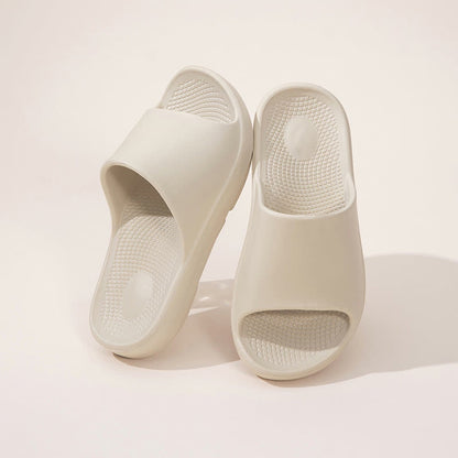 Solid Color Thick Sole Home EVA Slides - Beige - EU44-45(US10-11) - image 8