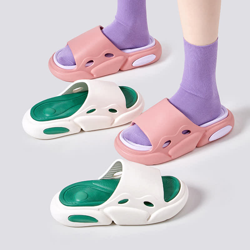Color Block Arch Support Non-Slip Home Slides - image 1