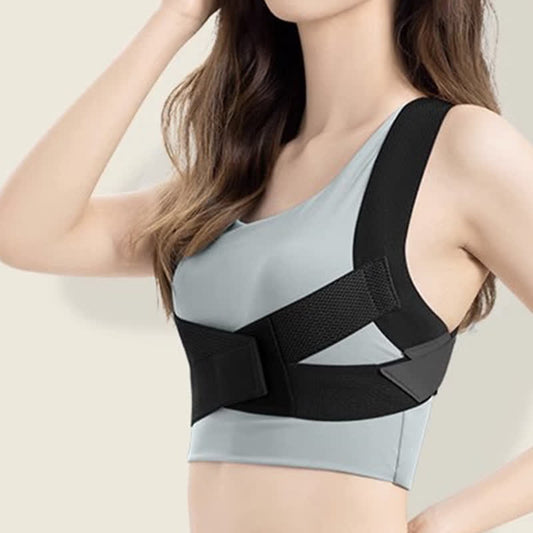 Breathable Fitness Back Corrector Shoulder Brace(3 Packs) - Black - L - image 0