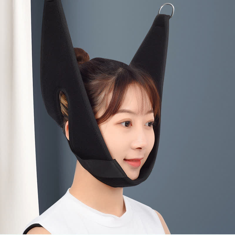 Soft Neck Correction Stretch Brace - Black - One Size - image 0