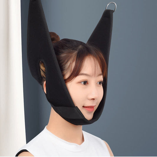 Soft Neck Correction Stretch Brace - Black - One Size - image 0