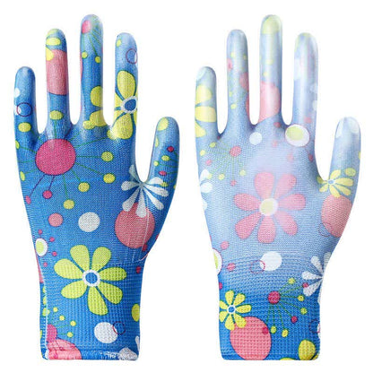 Abrasion-resistant Non-slip Gardening Work Gloves(12 Pairs) - Blue - One Size - image 10