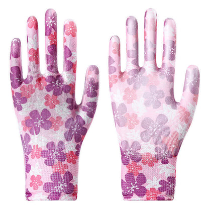 Abrasion-resistant Non-slip Gardening Work Gloves(12 Pairs) - Pink - One Size - image 8