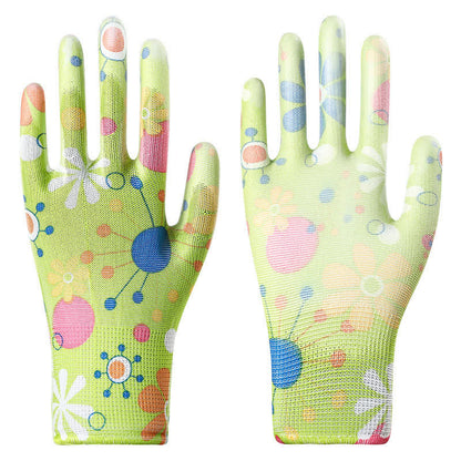 Abrasion-resistant Non-slip Gardening Work Gloves(12 Pairs) - Green - One Size - image 12