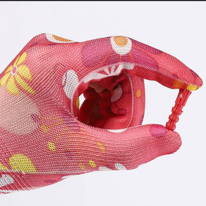 Nylon Knit Printed Gardening Work Gloves(12 Pairs) - image 4