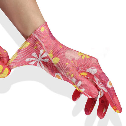 Nylon Knit Printed Gardening Work Gloves(12 Pairs) - image 5