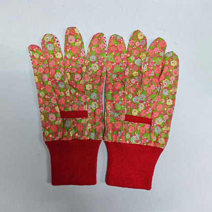 Flower Print Gardening Work Protective Gloves(3 Pairs) - B - One Size - image 9