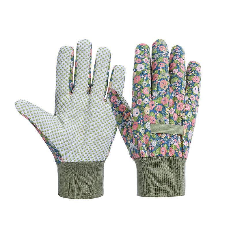 Flower Print Gardening Work Protective Gloves(3 Pairs) - A - One Size - image 7