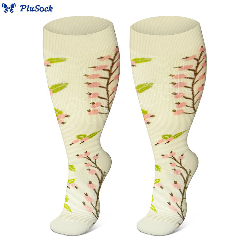Plus Size Lute Pink Compression Socks(3 Pairs) - image 3