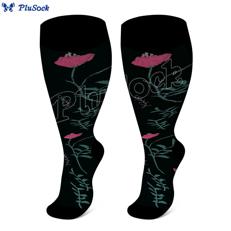 Plus Size Lute Pink Compression Socks(3 Pairs) - image 5