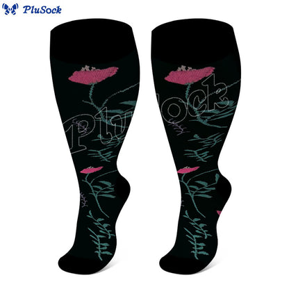 Plus Size Lute Pink Compression Socks(3 Pairs) - image 5