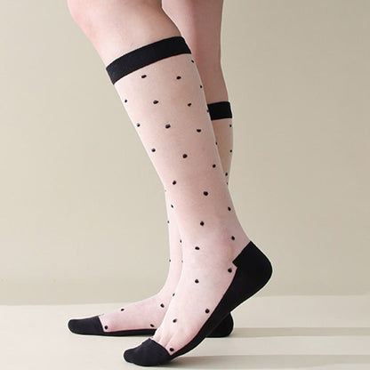 Cute Polka Dots Crew Socks(5 Pairs) - Polka Dots - EU36-40(US3-7) - image 2
