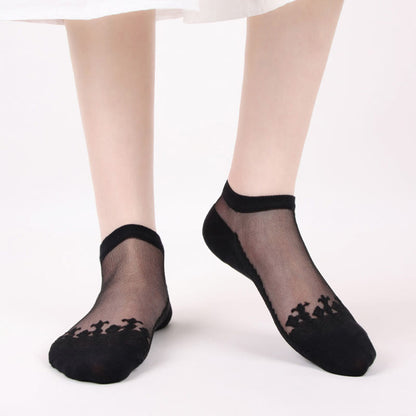 Jacquard Transparent Ankle Socks(6 Pairs) - image 13