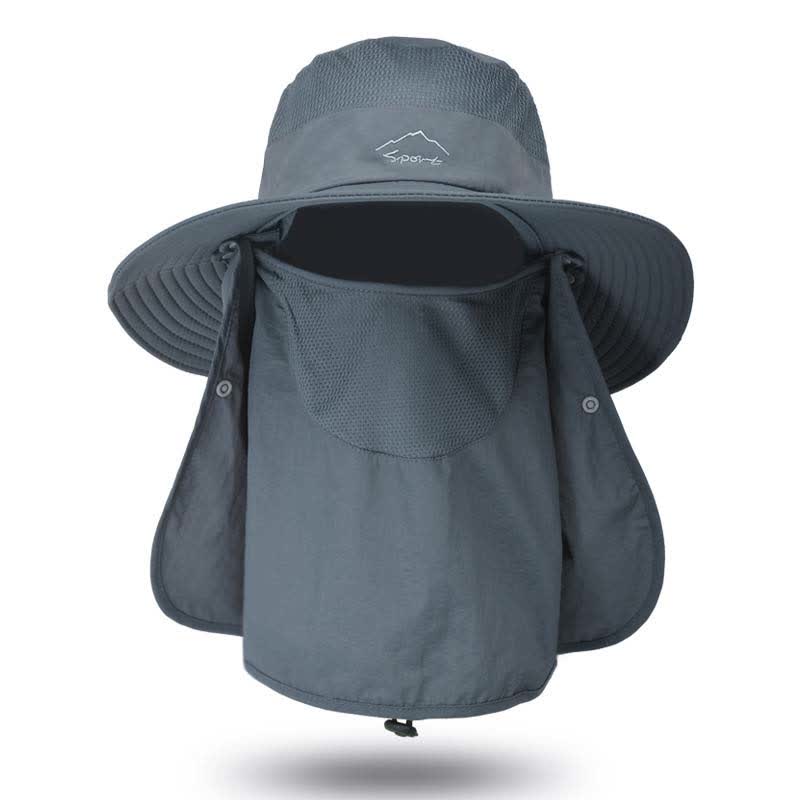 Multi-functional Outdoor Quick Dry Bucket Hat - Dark Grey - One Size - image 20