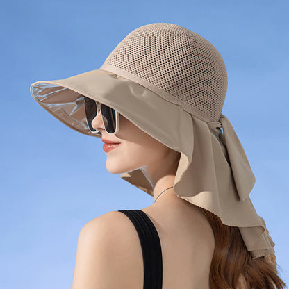 Wide-Brim Breathable Bow-Detail Sun Bucket Hat - image 9