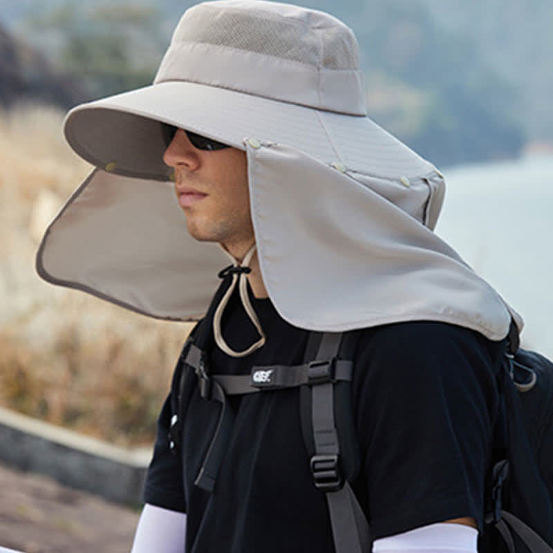 Detachable Neck Flap Sun Protection Hat - image 1