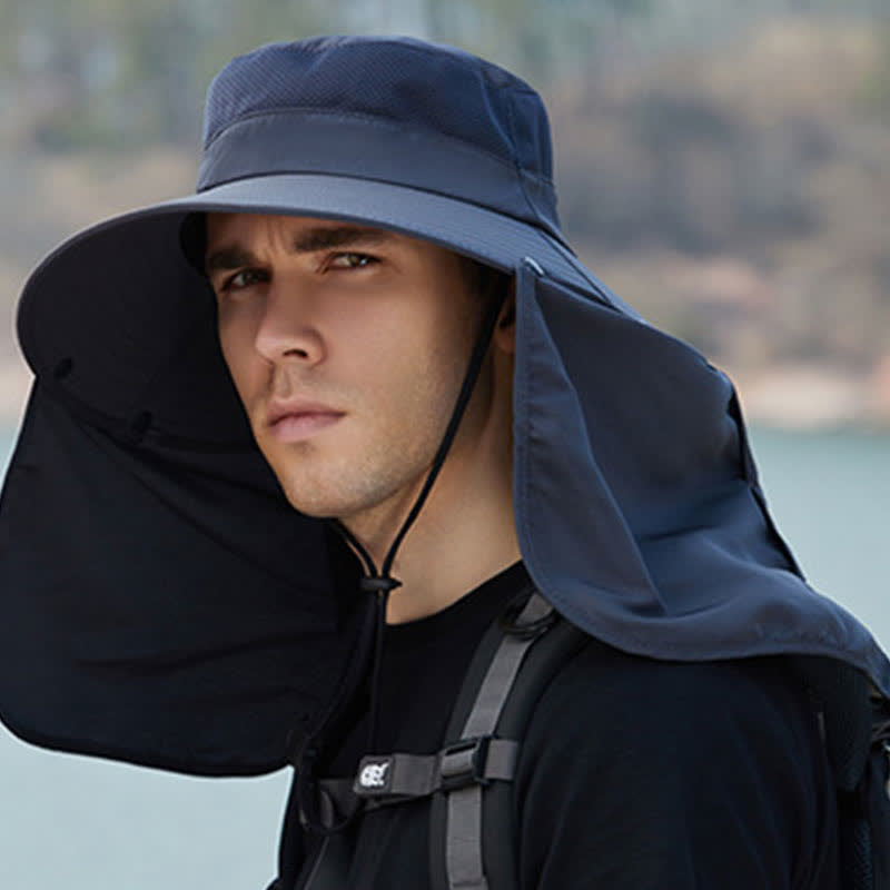Detachable Neck Flap Sun Protection Hat - image 7