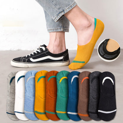 Cotton No-Show Socks with Heel Grips(10 Pairs) - image 1