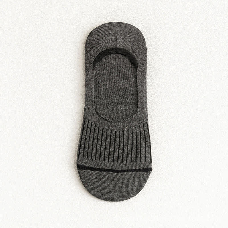 Cotton No-Show Socks with Heel Grips(10 Pairs) - Dark Grey - EU39-45(US6-11) - image 19
