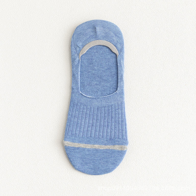 Cotton No-Show Socks with Heel Grips(10 Pairs) - Blue - EU39-45(US6-11) - image 14