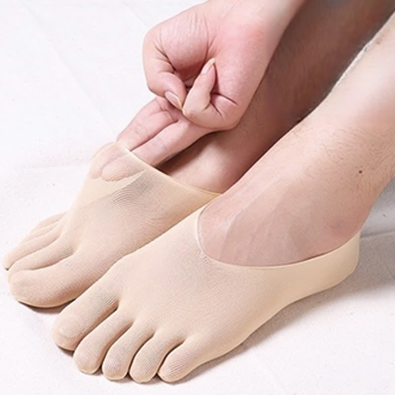 Invisible Thin Breathable Toe Socks(4 Pairs) - Nude - EU39-44(US6-10) - image 9
