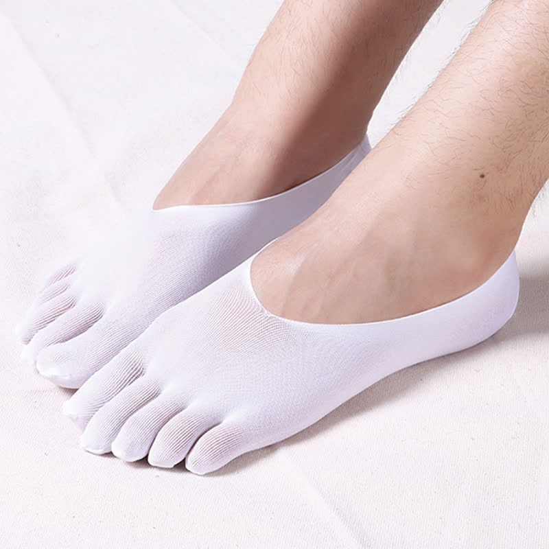 Invisible Thin Breathable Toe Socks(4 Pairs) - White - EU39-44(US6-10) - image 4
