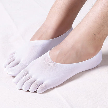 Invisible Thin Breathable Toe Socks(4 Pairs) - White - EU39-44(US6-10) - image 4