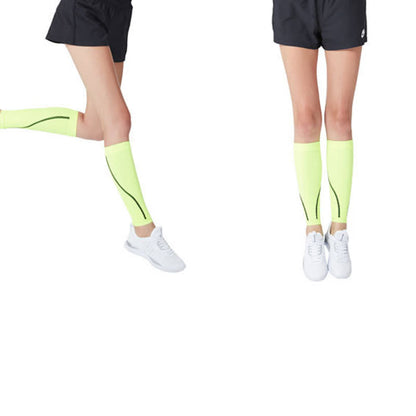 Fluorescent Green Striped Calf Sleeves - image 2
