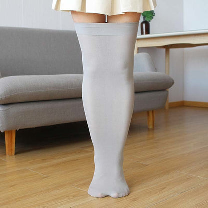 Plus Sexy Solid Color Thigh High Socks(4 Pairs) - image 6