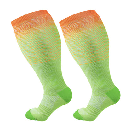 Plus Size Line Gradient Compression Socks(3 Pairs) - image 8