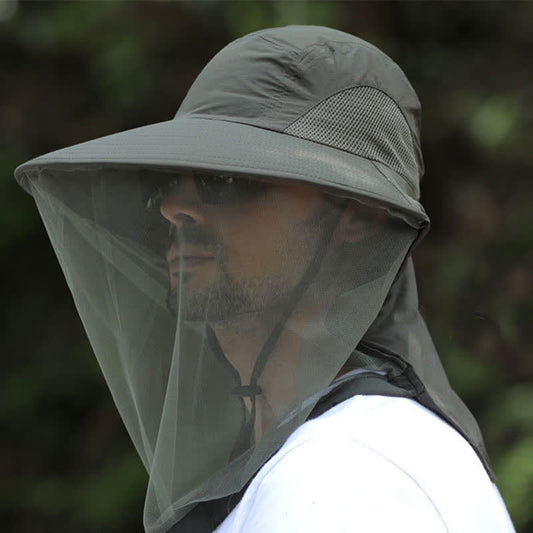 Sun-Protective Breathable Wide-Brim Bucket Hat - image 0