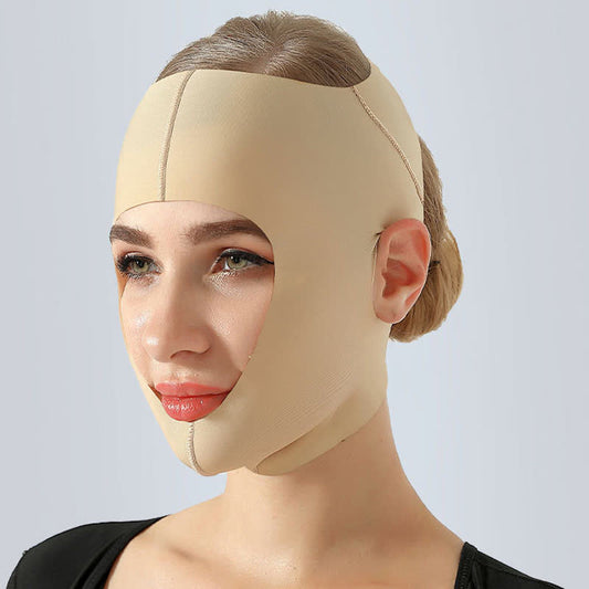 Post Surgery Chin Support Facial Compression Headgear - Nude - 2XL - image 0