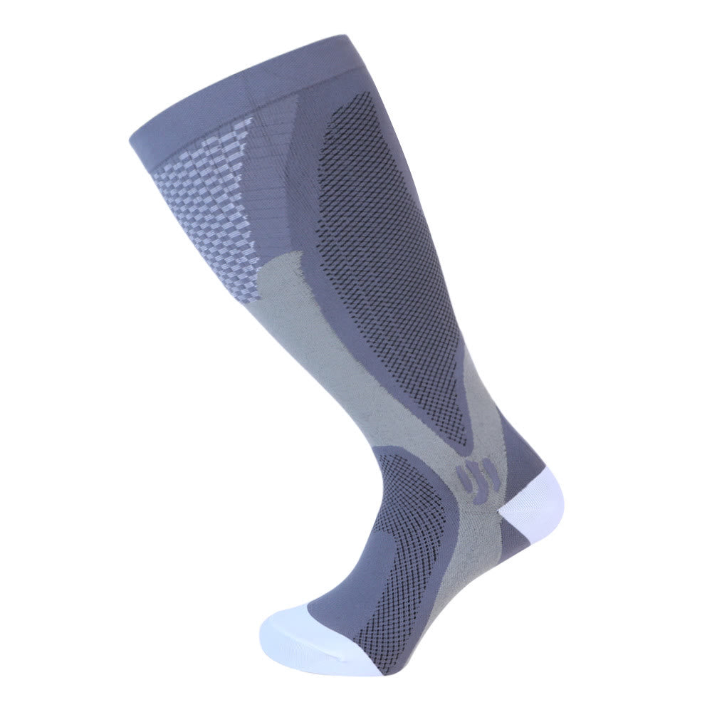 Plus Size Sport Wine Compression Socks 2XL-7XL - Grey - 7XL - image 6