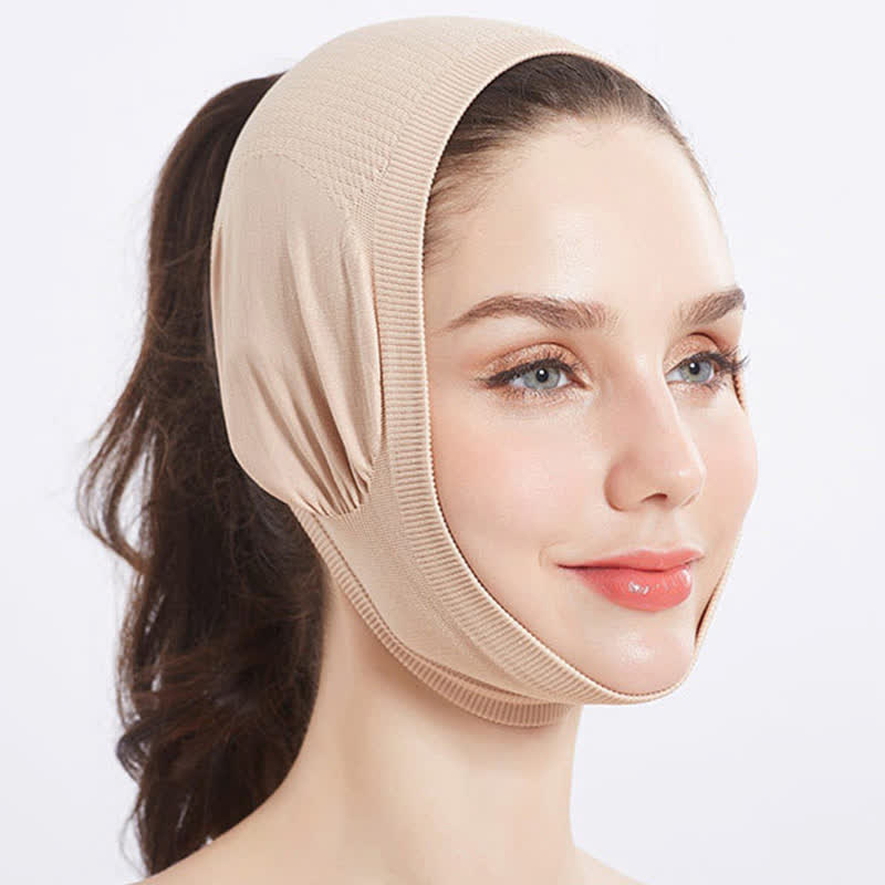 Flattering Fit & Lifting Facial Compression Band - Nude - One Size - image 3