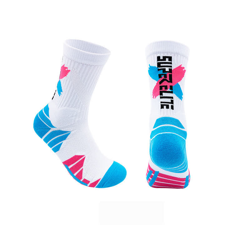 Color-Block Cushioned Support Basketball Quarter Socks(7 Pairs) - B - EU38-44(US5-10) - image 4