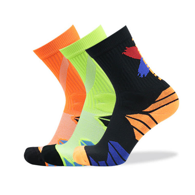 Color-Block Cushioned Support Basketball Quarter Socks(7 Pairs) - image 1