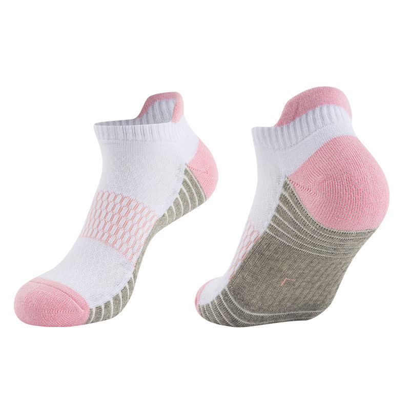 Cotton Sweat-absorbent Breathable Running Ankle Socks(6 Pairs) - Pink - EU35-40(US2-7) - image 5