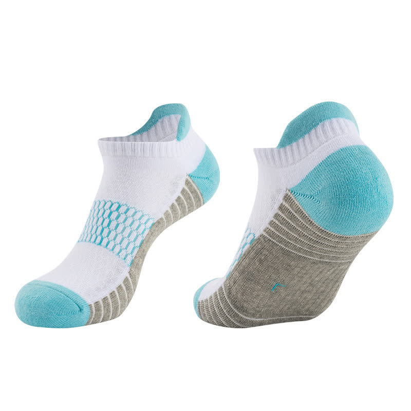 Cotton Sweat-absorbent Breathable Running Ankle Socks(6 Pairs) - Blue - EU35-40(US2-7) - image 4