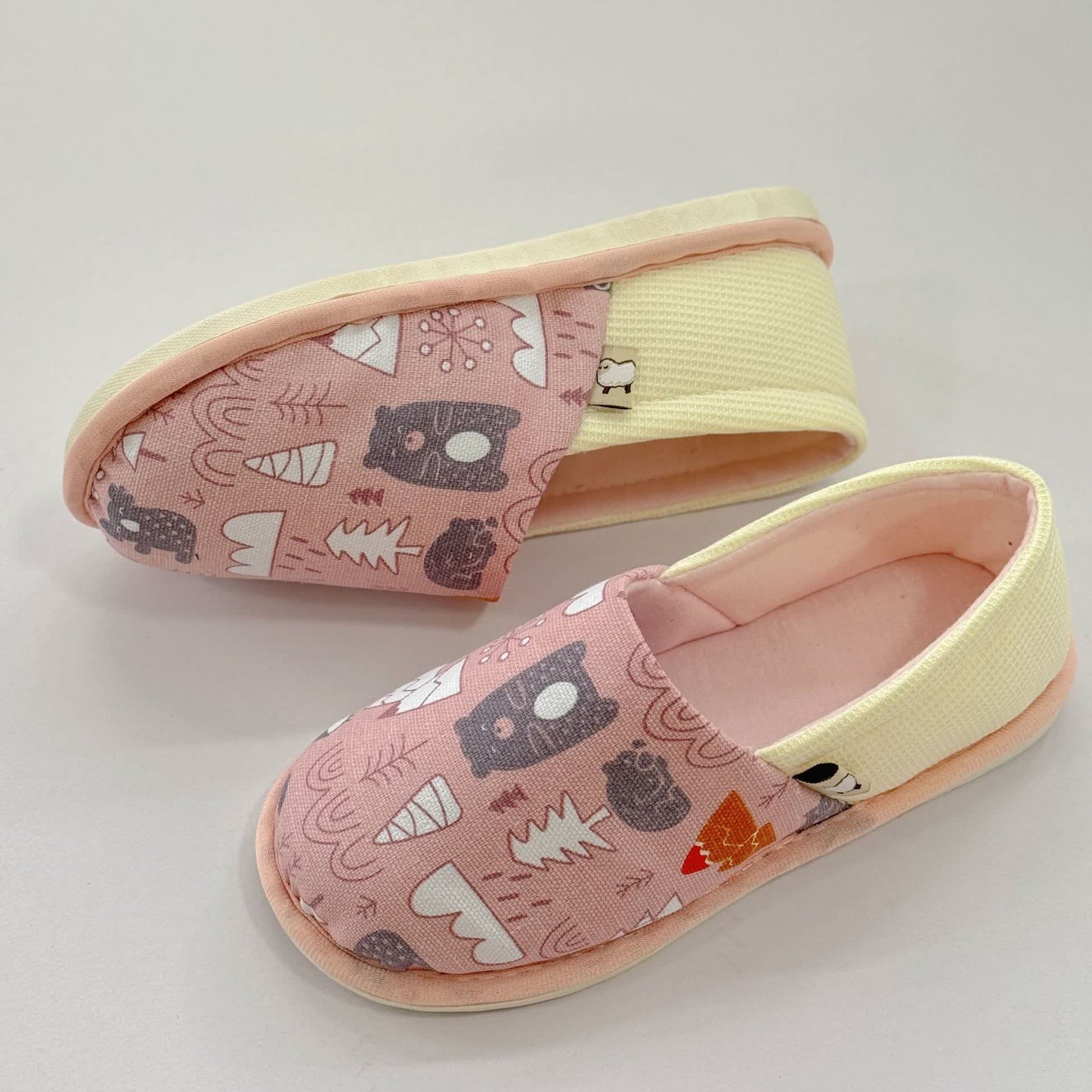 Cute Animal Print Non-Slip Canvas Home Slippers - image 4