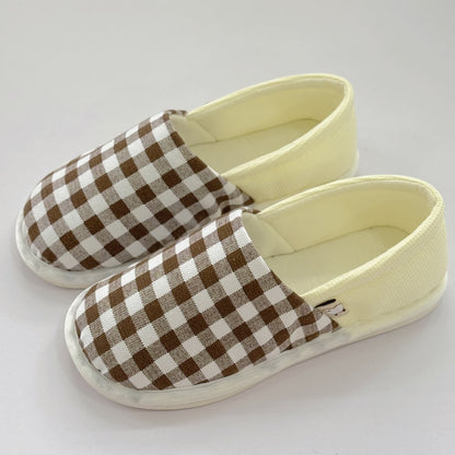 Plaid Print Non-Slip Canvas Home Slippers - image 11