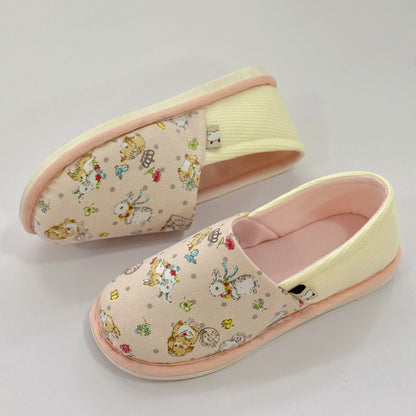 Rabbit Print Non-Slip Canvas Home Slippers - image 4