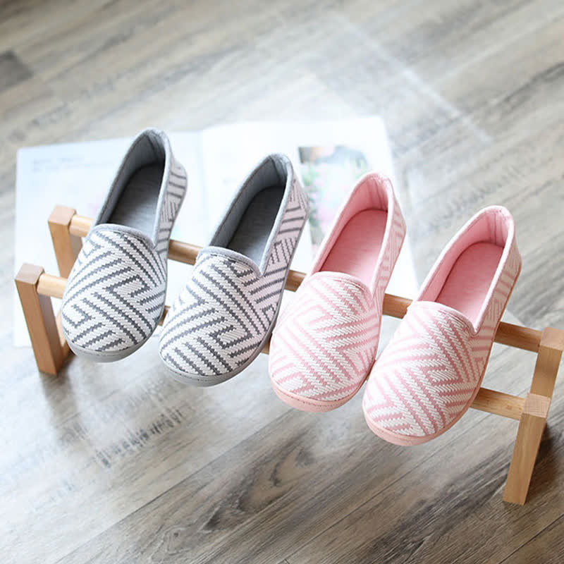 Striped Breathable Postpartum Home Slippers - image 3
