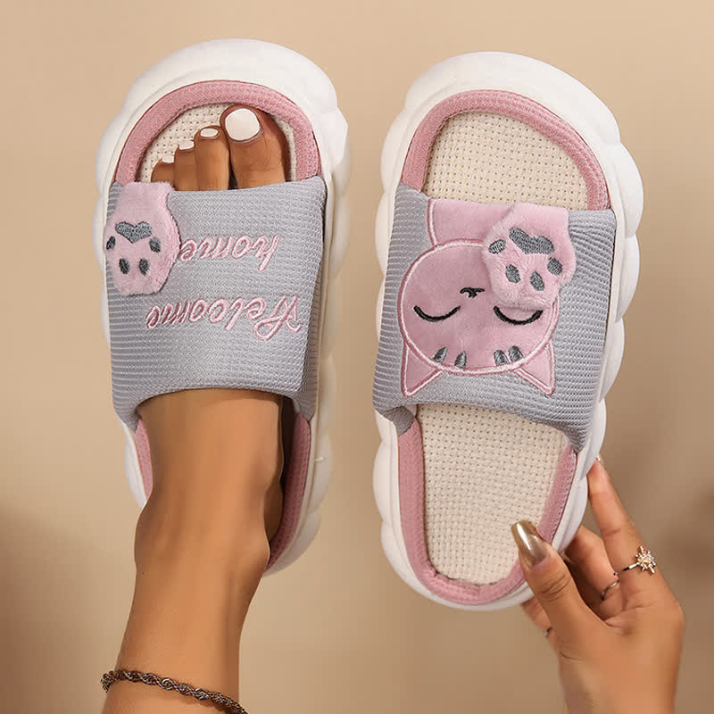Cute Cartoon Kitten Home Slippers - image 9